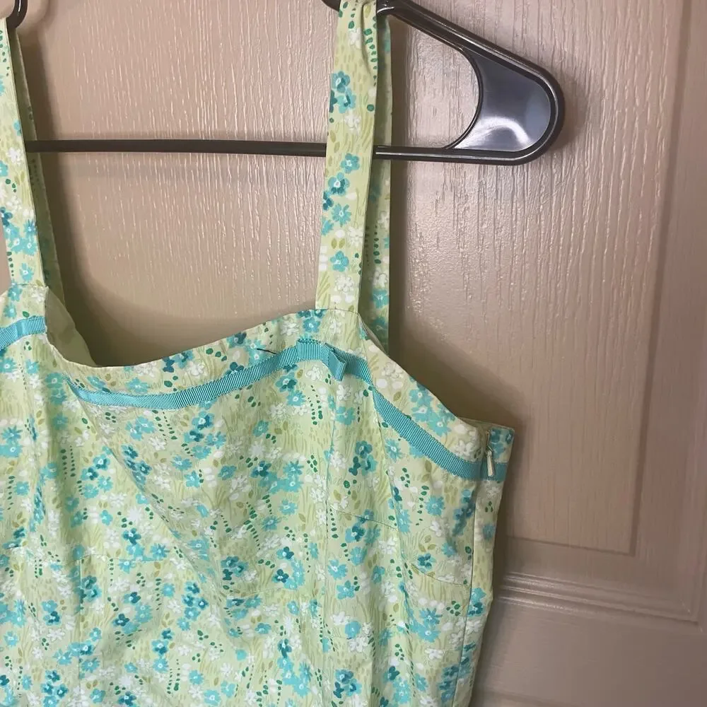Y2k Ann Taylor floral dress adjustable straps - Picture 6 of 8